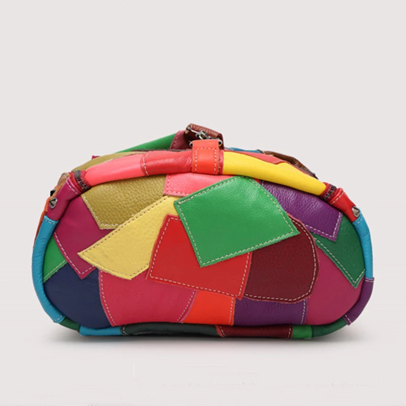 SHELKSBAG حقيبة ظهر أنيقة من الجلد الطبيعي لطيفة عالية الجودة حقيبة ظهر ناعمة للنساء حقيبة جامعية حقيبة يد للسفر للاستخدام اليومي #3