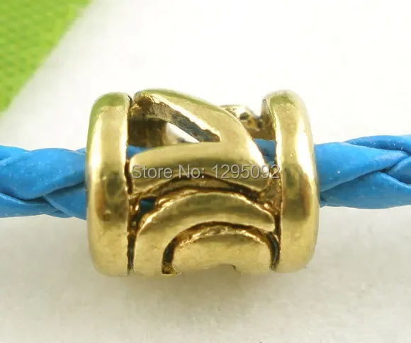 600Pcs DIY Floral Hollow Charms Beads Spacers Perles Perlas Fit Snake Chain Antique Gold Tone 8x7mm