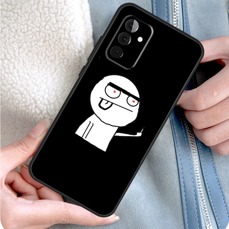 Funny Man Middle Finger Phone Case For Samsung Galaxy A34 A54 A14 A53 A33 A13 A12 A32 A52 A15 A25 A35 A55 A71 A51