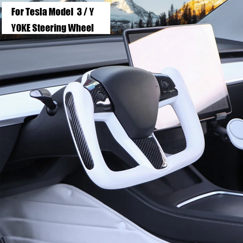 

Yoke TEEZE матовый руль из углеродного волокна для Tesla Model Y Model 3 2017 2018 2019 2020 2021 2022 2023 с подогревом