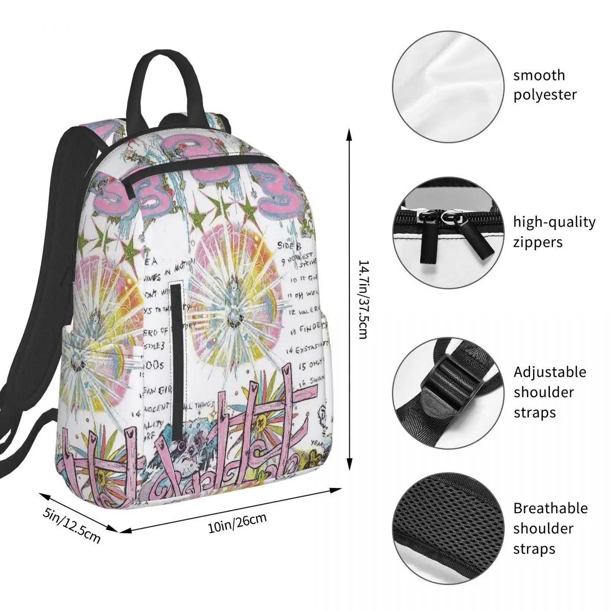 333 Bladee Album Cover (2) Backpack Student BookBag Boys Girls School Bag Laptop Shoulder Bags Men Women