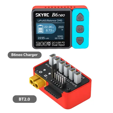 SKYRC Battery Charging Hub OSH 6-Port 1S Battery Charging Hub For LiPo LiFe Li-ion LiHV