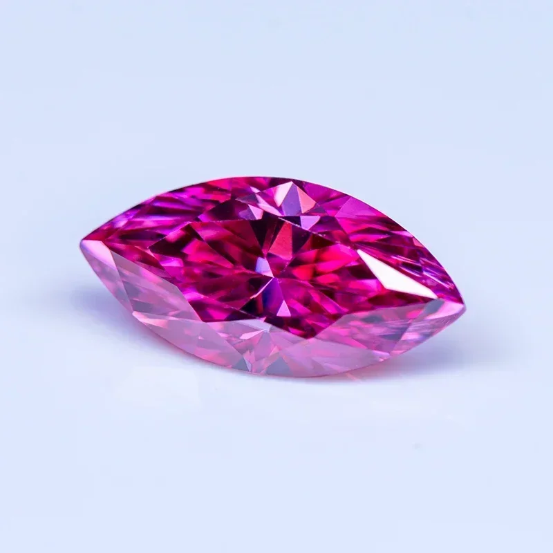 Moissanite Pink Color Marquise shape VVS1 with GRA Certificate beads for DIY Charms Jewelry Making pendant earrings Materials