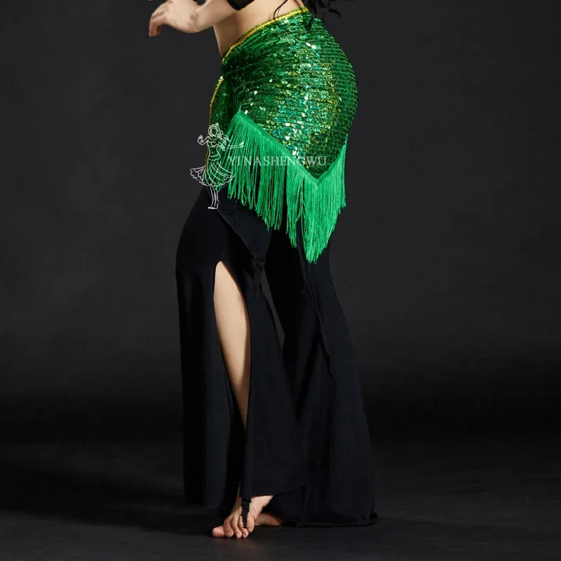 الترتر مثلث وشاح الورك الرقص الشرقي حزام للف الوسط تنورة الرقص الشرقي الخصر سلسلة الرقص الشرقي ممارسة اكسسوارات وشاح الورك 9 اللون