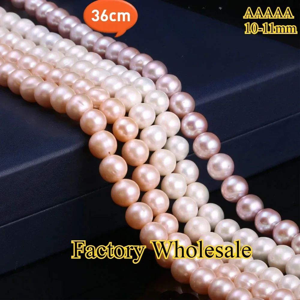 AAAAA 10-11mm Nearround High Quality Natural Freshwater Pearl Loose Spacer Bead for Jewelry MakeDIY Necklace Bracelet Women Gift