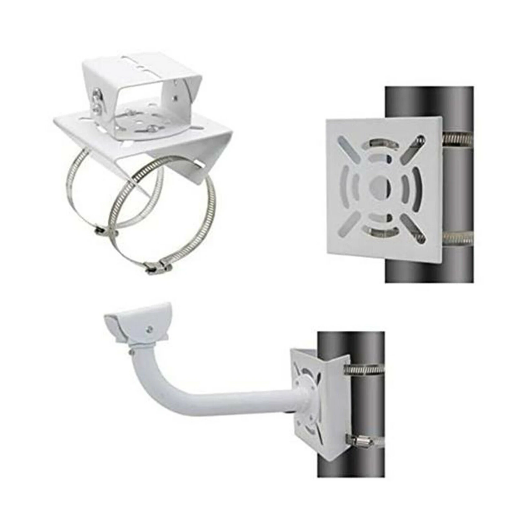 THIVN-2X Universal Vertical Pole Mount Adapter, With 4 Loops, Wall Mounting Loop Bracket