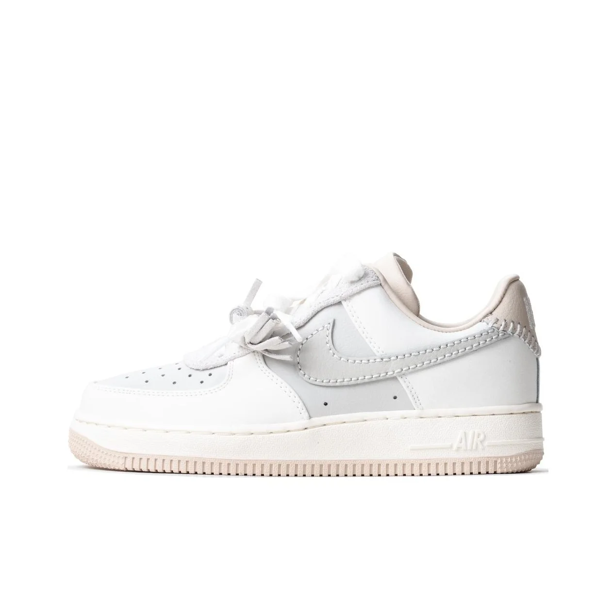 POIZON Nike Air Force 1 Low '07 Light Bone Suede Tassels Feminino