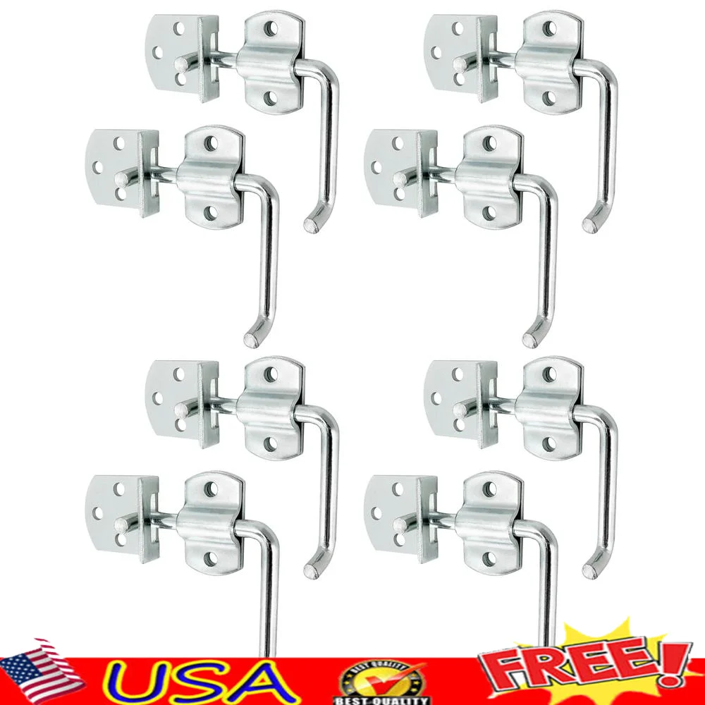 Utility Trailer Security Latch Set Galvanized Metal Gate 8 Pack Durable Corrosion Resistance