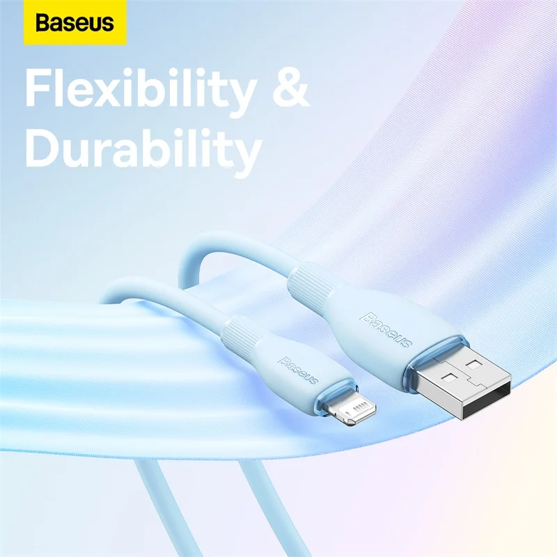 Baseus 2.4A USB Cable  For iPhone Charging Cable USB Cord Fast Data Charging Wire Cord For iPhone 14 13 12 11 Pro Max