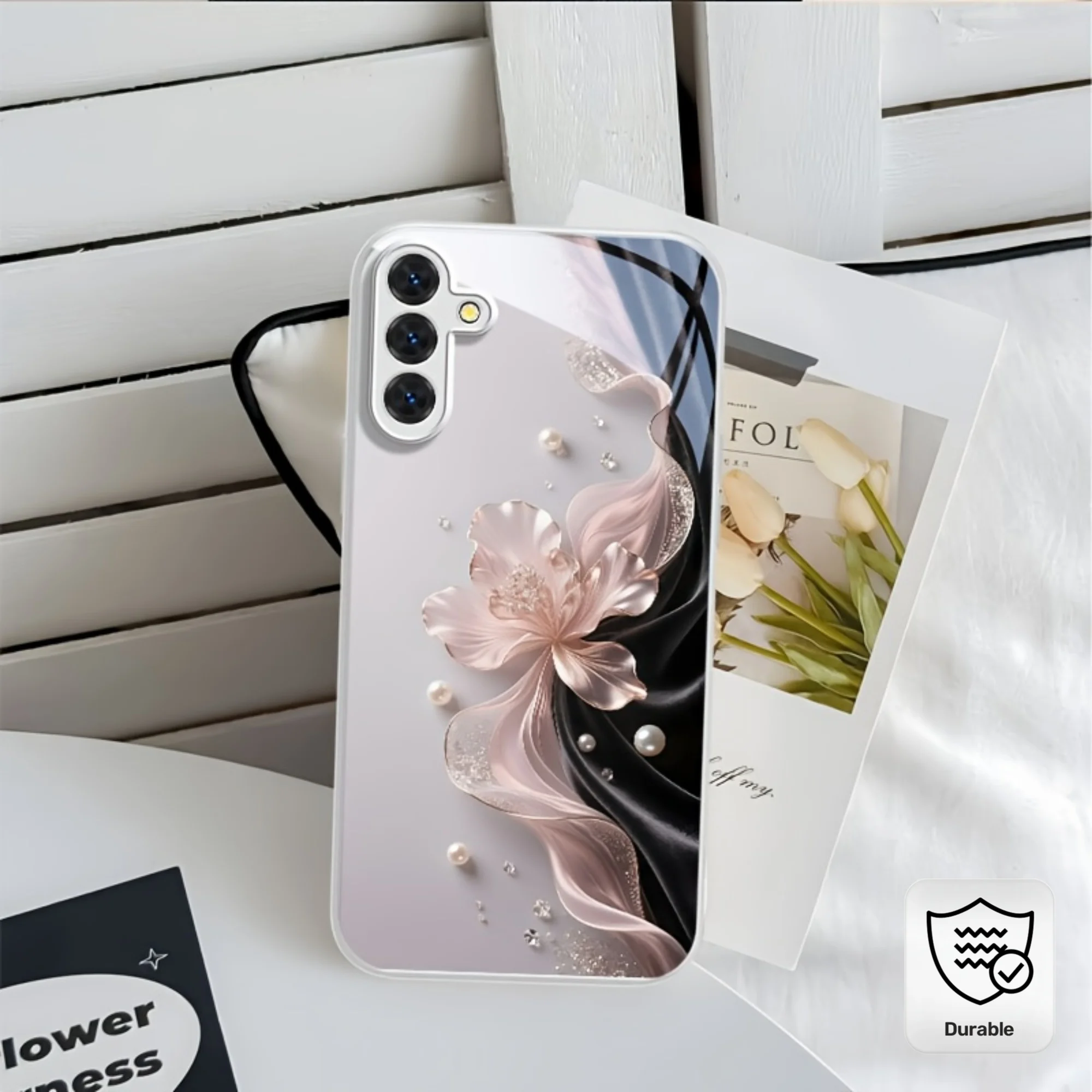 Versatile And Durable Silvery Glass Phone Case for Samsung for Galaxy S26/S25/S24/S23 Ultra /S22 Ultra/S20 Ultra/56/A72/A73 5G