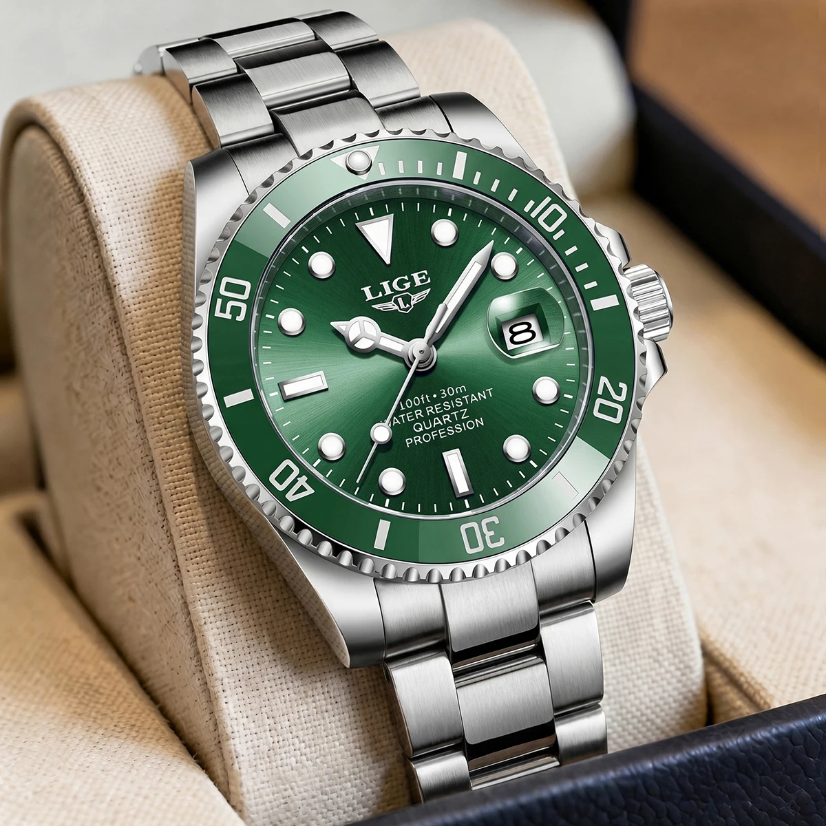LIGE Mode Luxus Uhren für Männer Original Top Marke Casual Sport Edelstahl Handgelenk Auto Datum Mann Uhr Uhr Reloj Hombre