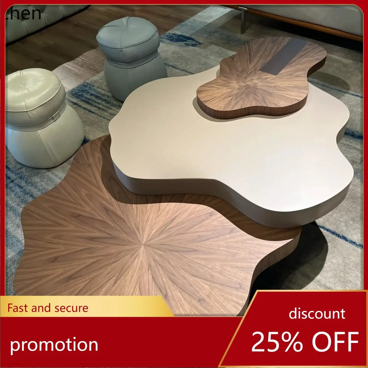CZ Coffee Table Italian Modern Cloud Irregular Home Creative Small Apartment Living Room Simple Irregular Coffee Table