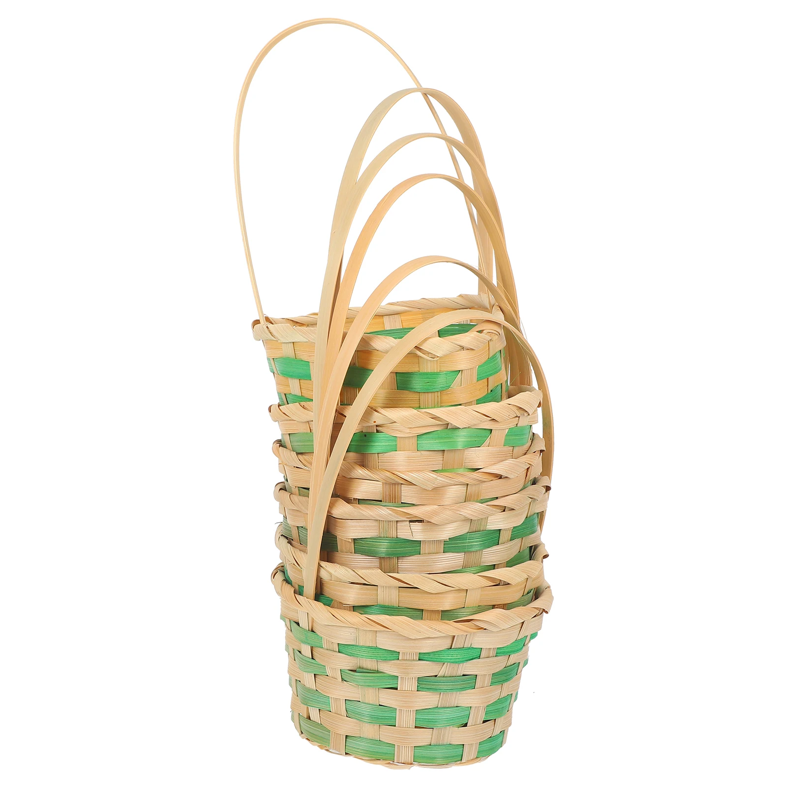 

6 pcs Sacrificial Flower Basket H held Woven Rural Style Durable Decorative Fruit Arrangement Baskets Reusable Storage Practical
