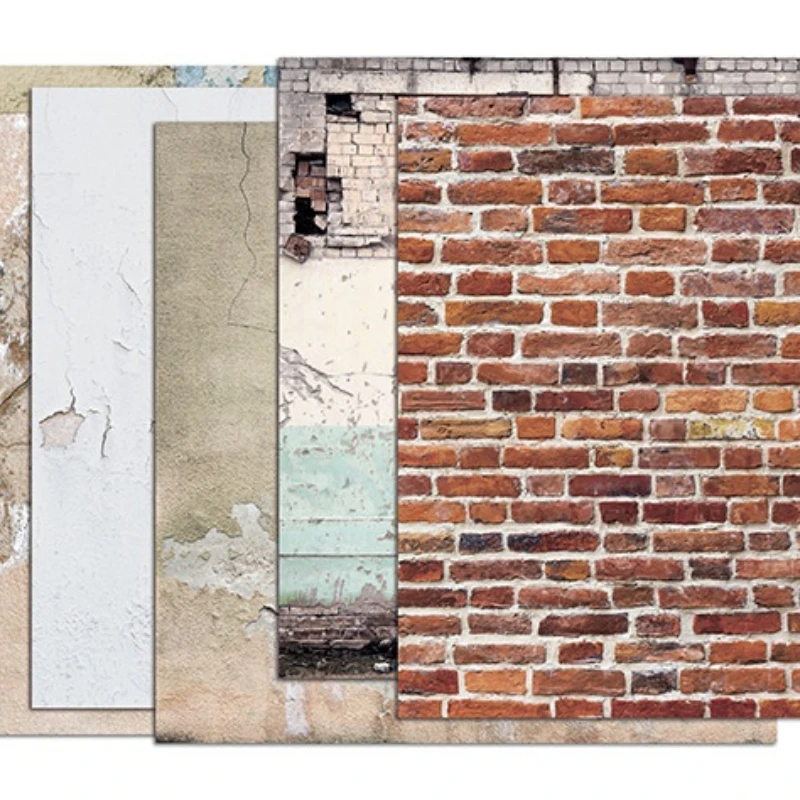 قصاصات قصاصات الملمس الجدار مع نمط متنوعة ، بطاقات Decoupage ، قصاصات عتيقة من جانب واحد ، حرفة المجلات الزخرفية ، 24 قطعة