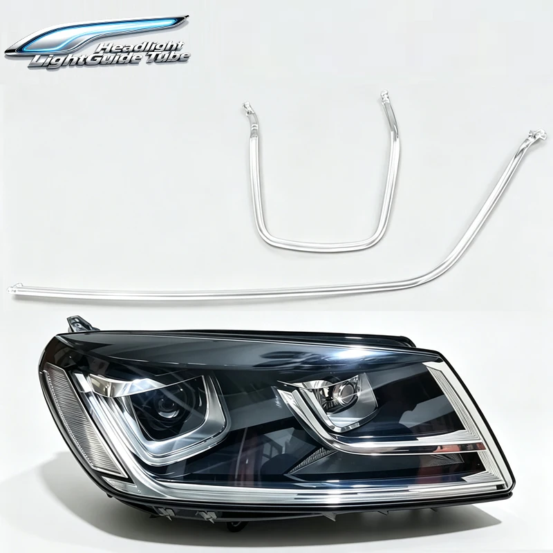 Headlight DRL Light Guide Tube Daytime Running Light Strip Fit VW Touareg 2016 2017 2018  Car Head Lamp Light Guide