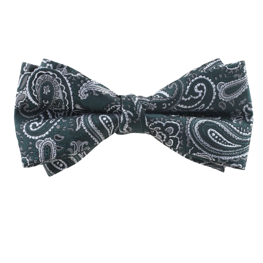 الرجال الكبار ربطة العنق بيزلي الأزياء الكلاسيكية حفل زفاف رسمي الساتان هدية البلايد متعدد الألوان ضبط الرقبة ربطة القوس فيونكة