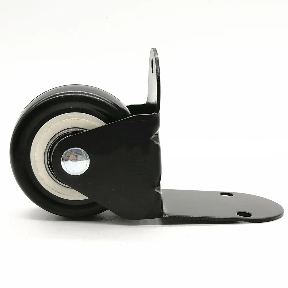 L-Type Support Caster Silent Furniture Caster With Screws Load-Bearing 120kg Cabinet Table Mounted Fixed Right Angle Wheels