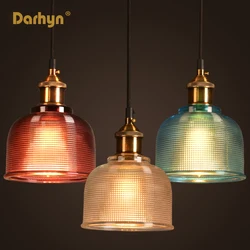 Nordic Glass Pendant Light Modern Brass Creative minimalist Chandelier For Dinning Room E27 Transparent Lampshade For Restaurant