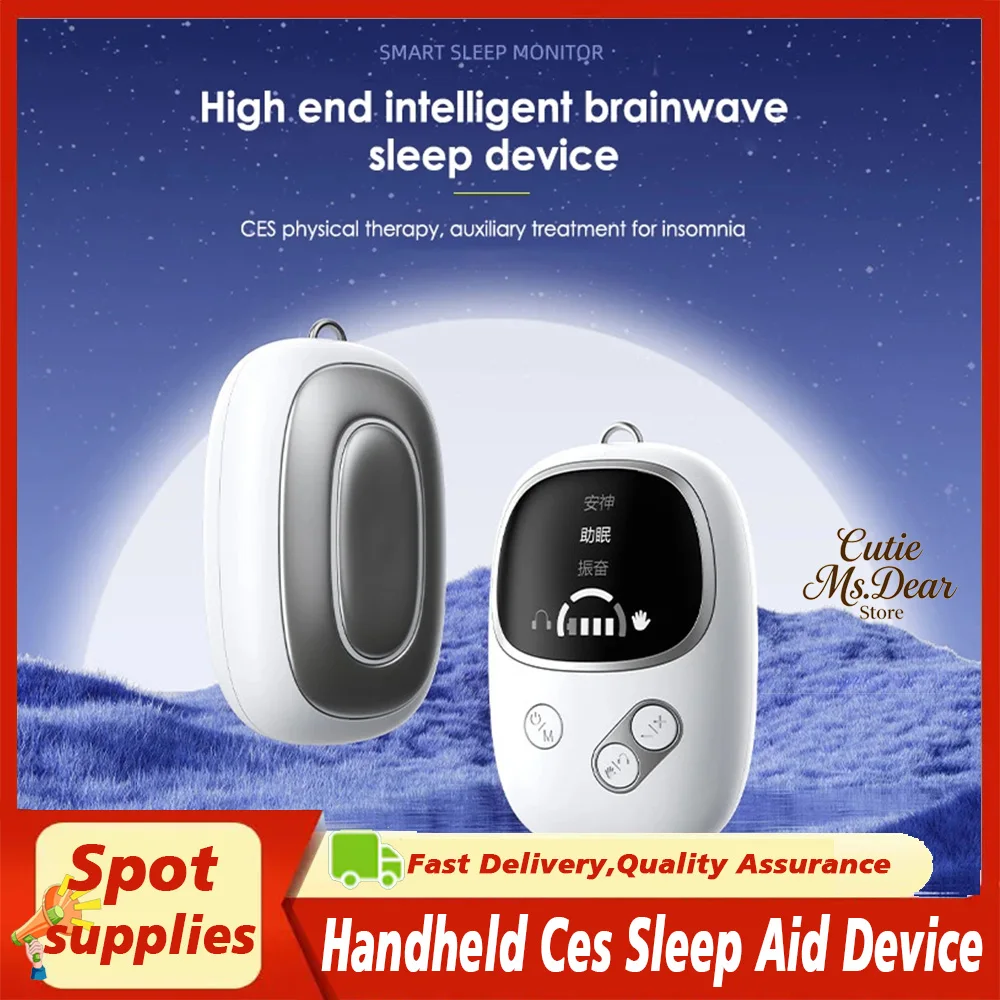 

2-In-1 Ear Clip Sleep Aid Device Handheld Sleep Brainwave Sleep Instrument Stress Anxiety Relief Device Helpsleep