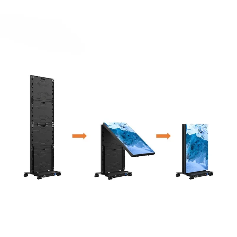 Foldable Portable Indoor Light Emitting Diode Poster Display Banner Totem Store Stand Screen