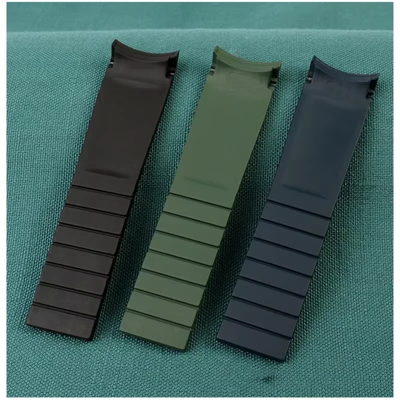 Correa de reloj de silicona de goma, correa de reloj resistente al agua para correa Longines para Conquest HydroConquest L3.742 782 Series 21mm