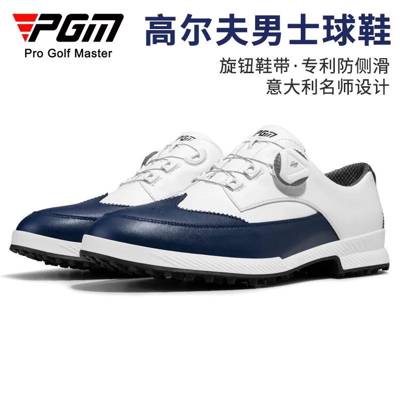 PGM Men's Golf Shoes Casual Sport Sneakers Knob Shoelaces Microfiber Waterproof Anti-Slip XZ257 Wholesale