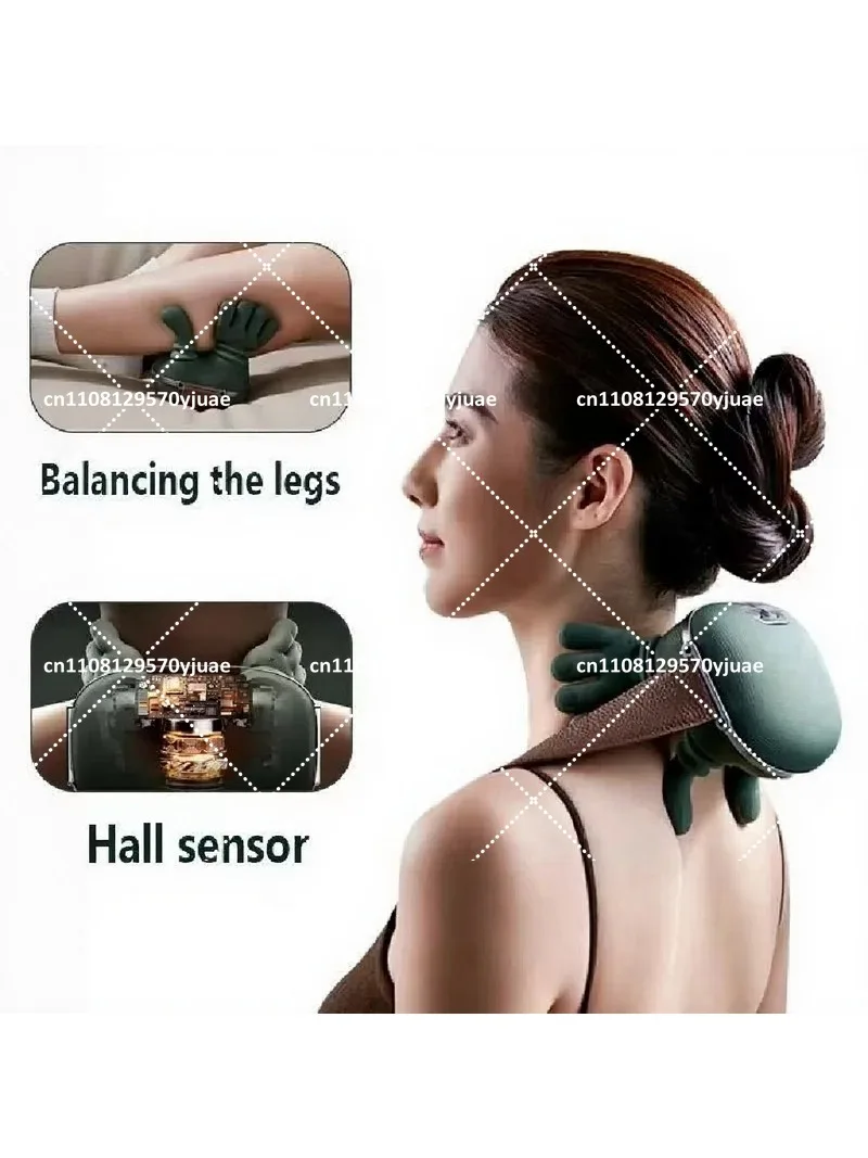 Bionic Finger Heated Shoulder and Neck Massager, Handheld Deep Tissue Massager for Pain Relief and Relaxation