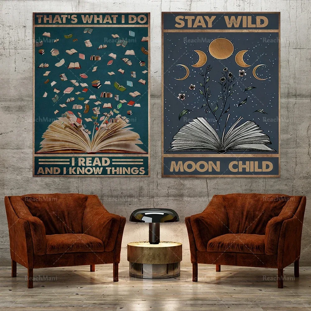 love book poster keep the wild moon kids poster this is what i read and know i love to read poster, gift for book lover