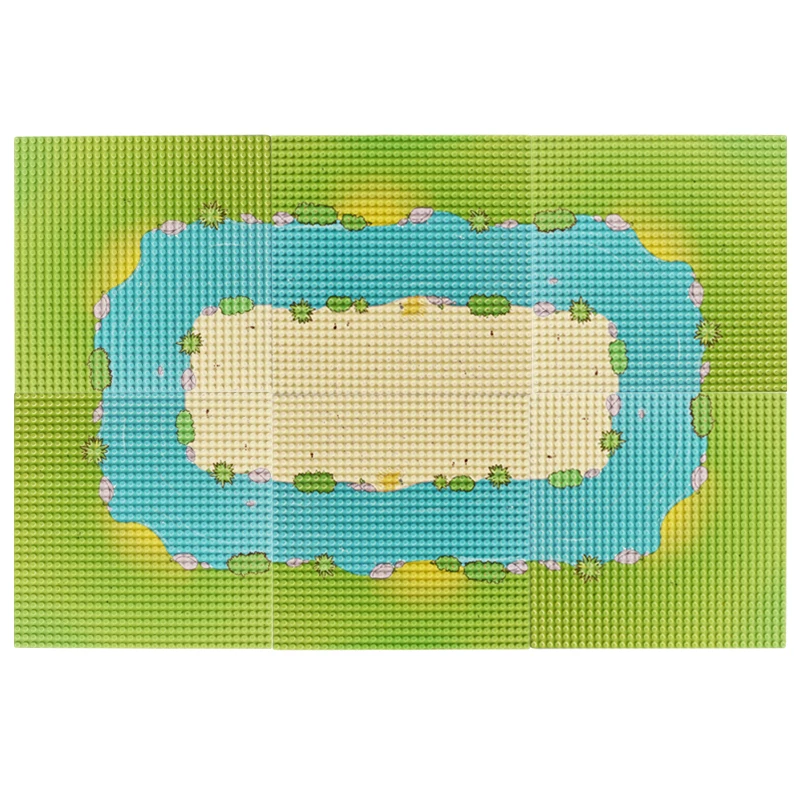 River Ocean Pattern Building Block Base Plate Classic Building Bricks Board Parts Baseplates Block Accessories Kids Gift