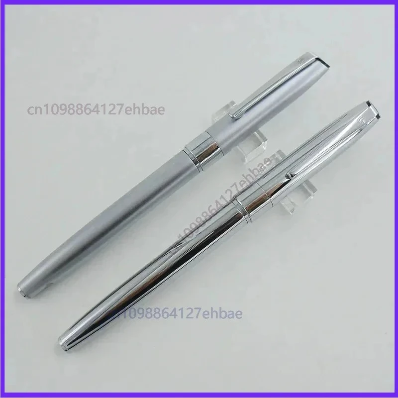 for-hero-silver-matte-fountain-pen-nib-f-05mm-nibbeautiful-pattern-with-clip-converter-for-office-school-meeting-writing