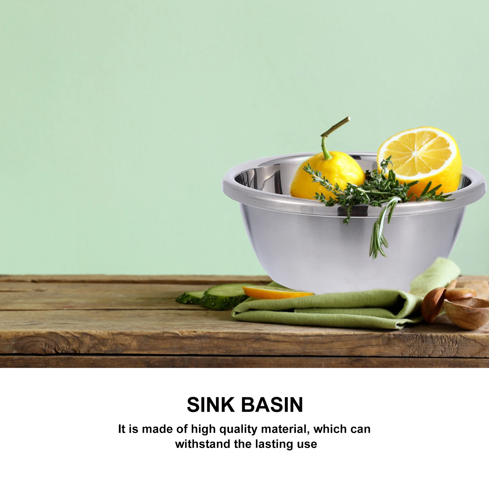 

2pcs Thickened Stainless Steel Drain Bowl Basin Kitchen Sink Dish Tub For Fruits Vegetables Rice Tableware Drainer Holder