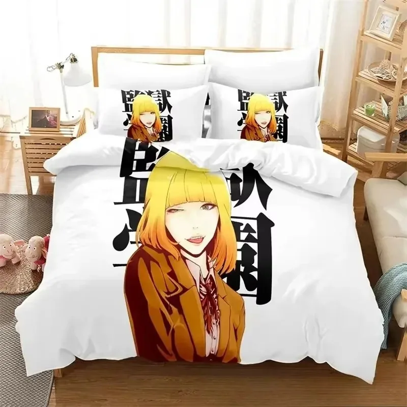 

3D Print Prison School Anime Bedding Set Bedroom Soft Modern Bedspreads Comefortable Kids Duvet Cover Quilt Cover And Pillowcase