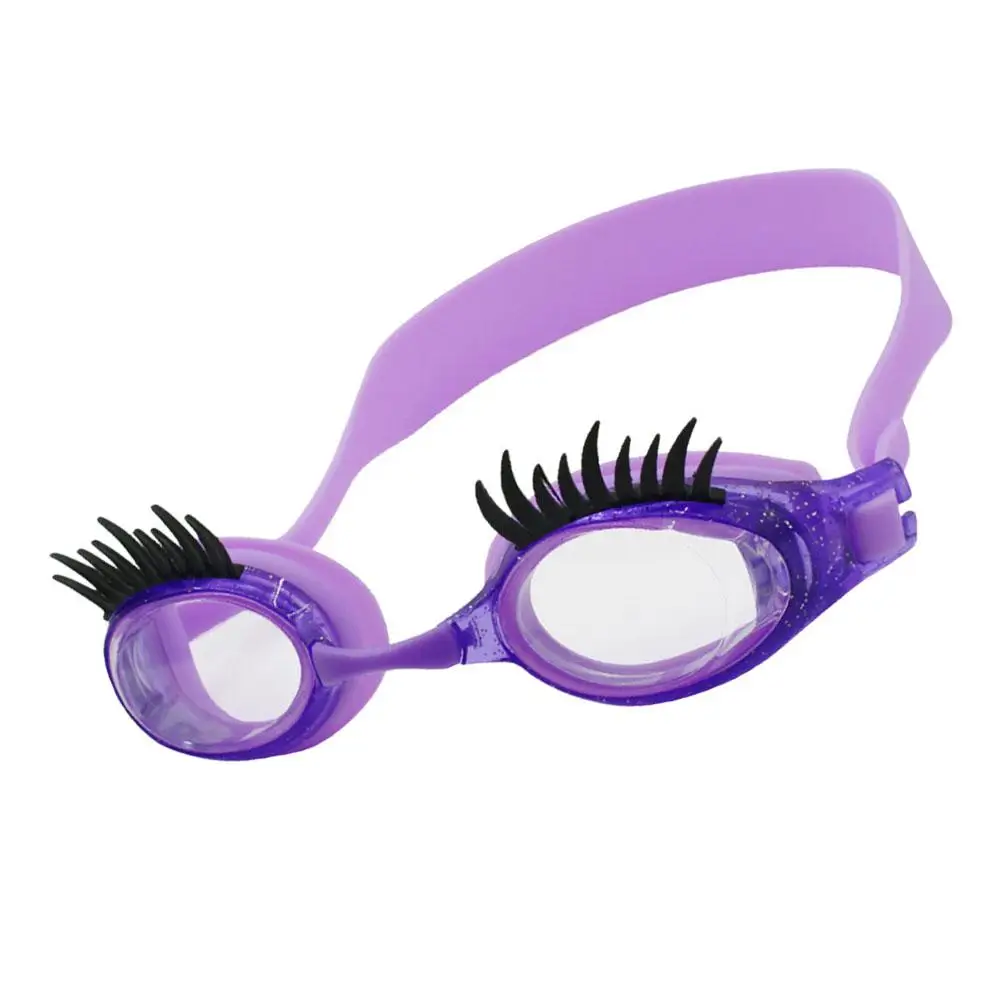 

Children Swimming Goggles Vibrant Color Lightweight Kids Swim Glasses Waterproof Purple Silica Gel Eyewear Cartoon Design No