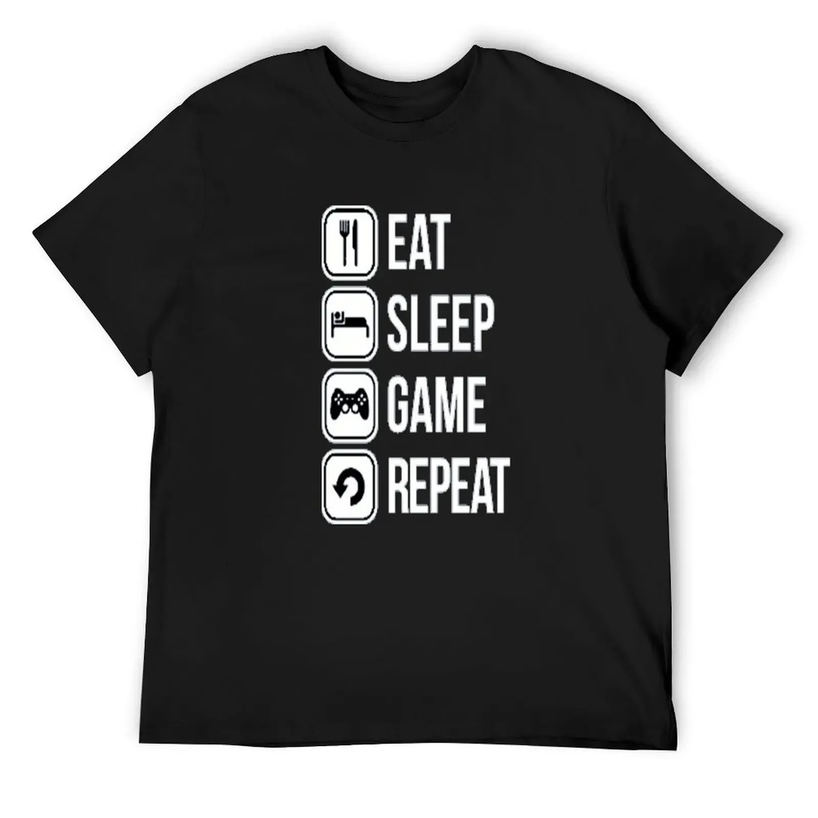 

Gamer design:Eat, sleep, game, rapeat T-Shirt anime shirt Luxury man tees mens plain t shirts