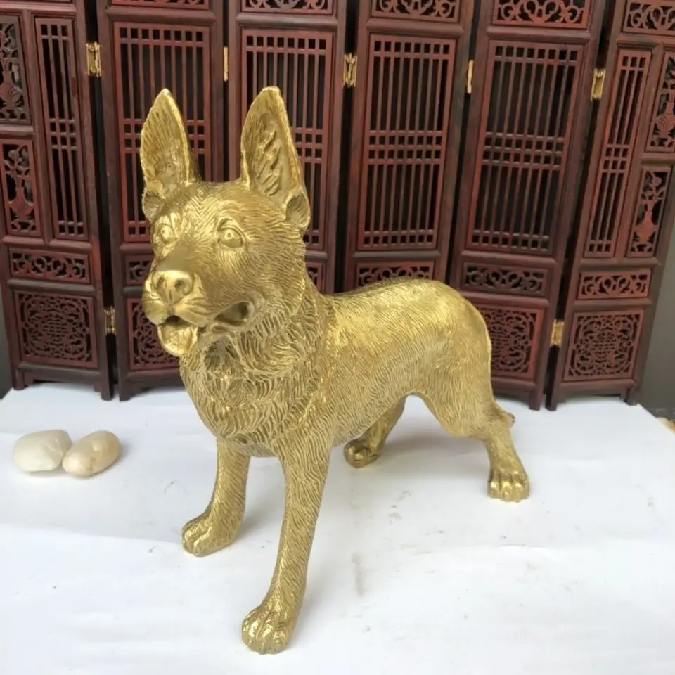 Zodiac dog pet wolf dog Statue Sculpture Figurines Home Garden Decoration Statues For House
