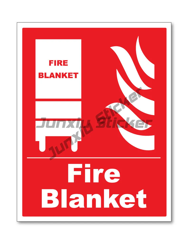 

FIRE BLANKET SIGN SELF ADHESIVE STICKERS SAFETY SIGNS