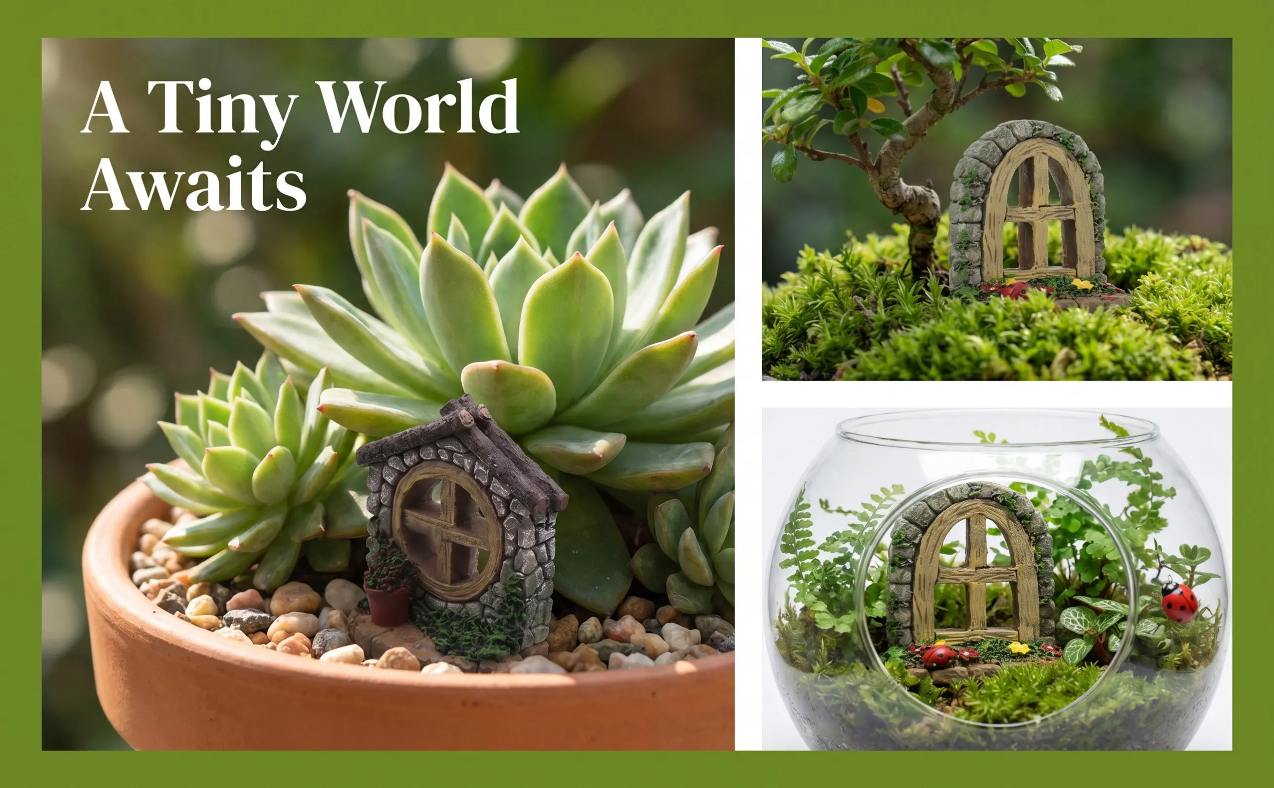 5Pcs Succulent Planter Accessories Adorable Mini Decor Lightweight Compact Sturdy Micro Decoration for Mini Courtyard Fairy