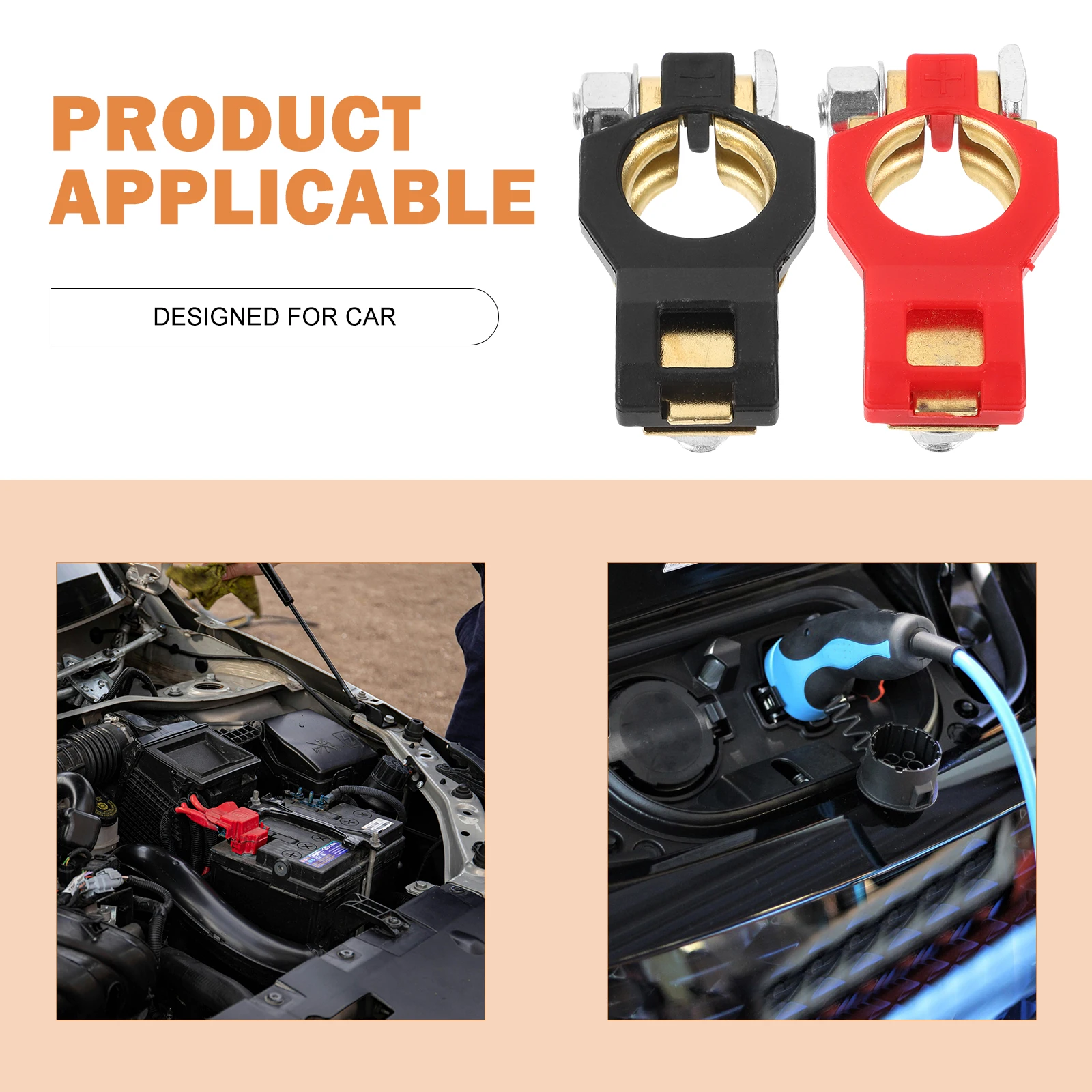 

1 Pair Connector Cable Auto Clip Car Terminal Clamps Wiring For Terminals Durable Alloy Truck Clamp Metal Terminal