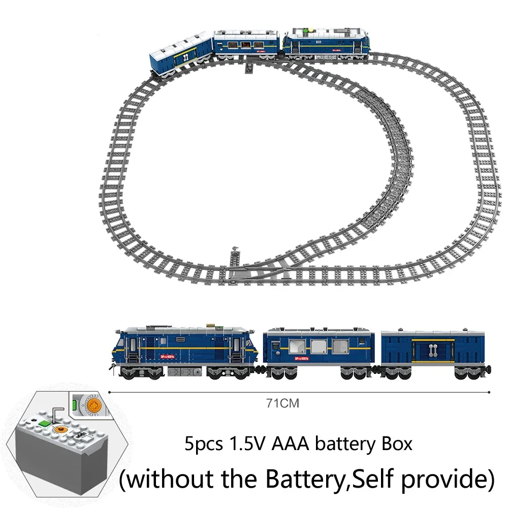 MovingTrain Building Block Toys with Motor- Ideal for Vehicle - crazy Boys,Develop Hands - on Skills, Rail Transit Understanding