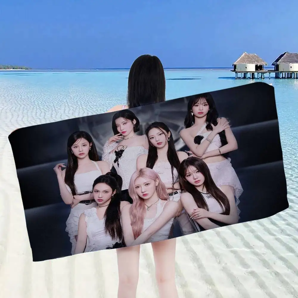 Kpop B-Baby Monster Beach Towel Colorful Bath Towels for Girl Microfiber Quick Dry Custom Sand Free Beach Yoga Spa Gym Pool