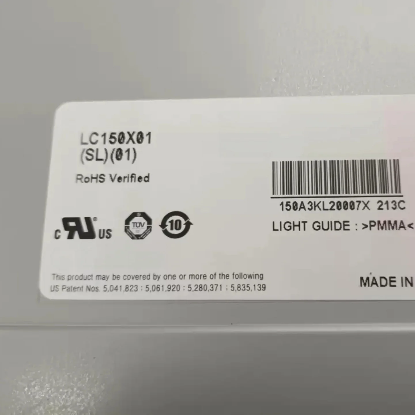 LC150X01 (SL02) LC150X01 (SL01) LCD 15 inch display module