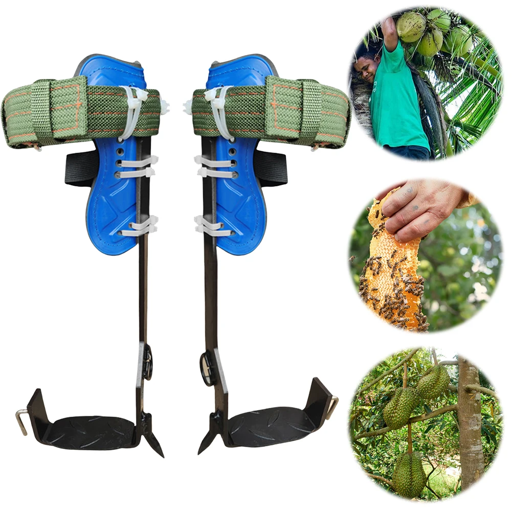 Tree Climbing Spikes Kit Load Capacity 350lbs Tree Climbing Equipment Adjustable Height for Climbing Fruit Picking Tree Work