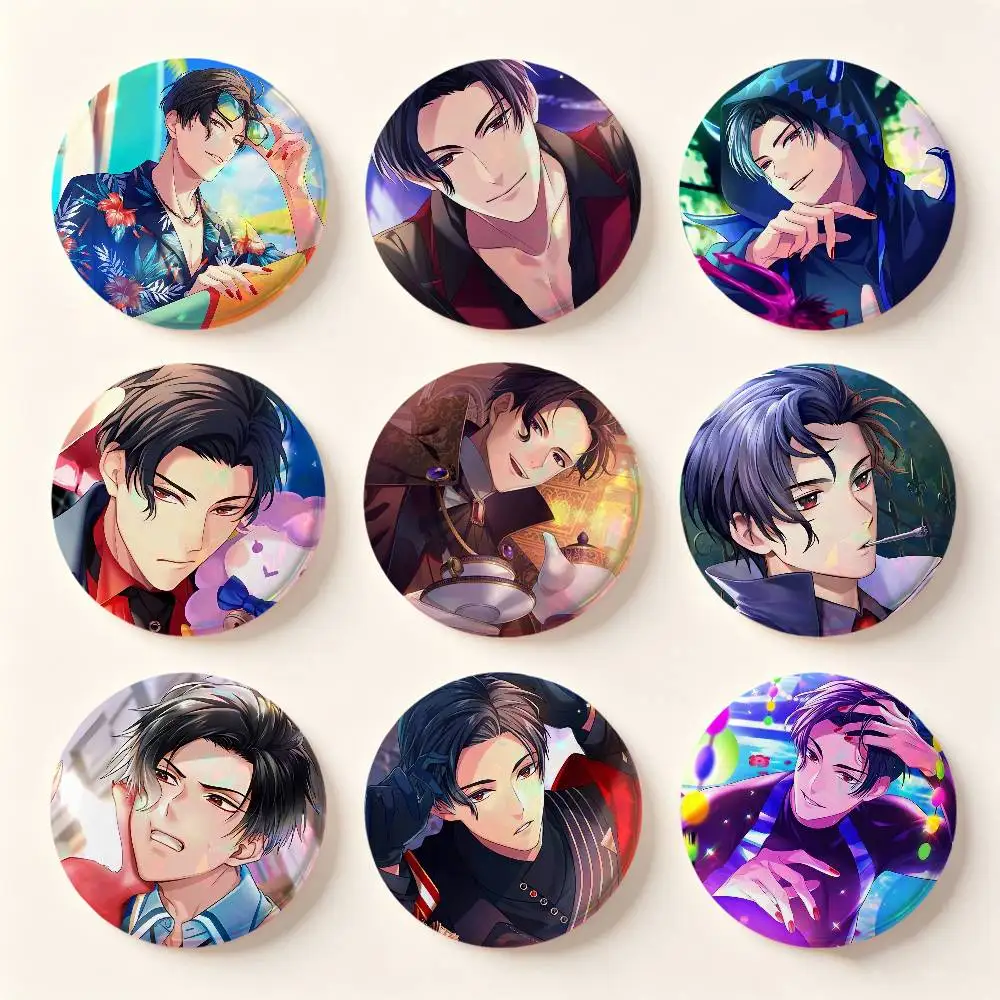 Cartoon O-Obey Me Lucifer Cool Badges 25 32 44 58 75 Mm Round Cosplay Pin Bag Decor Fans Collect Friends Gifts Brooch Souvenir