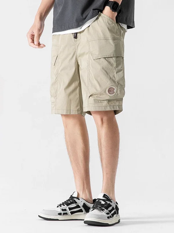 

Qui Dry Спецодежда orts Мужские свободные прямые повседневные спортивные тонкие брюки пять четвертей модные брюки для верховой езды летний отдых