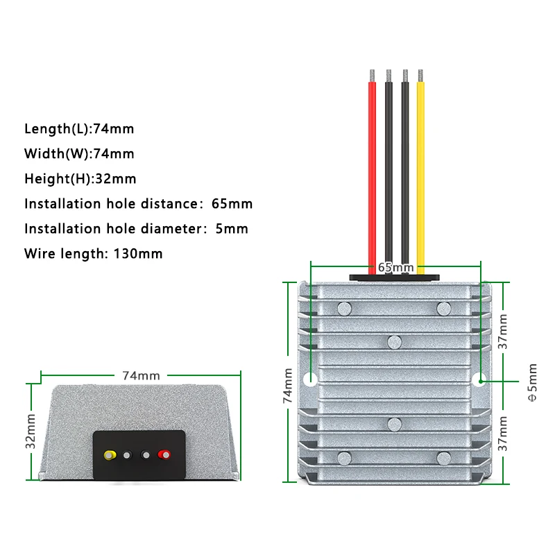 24V to 12V high-power DC step-down module 48V60V72V96v108v120V to 12V10A20A30A power converter