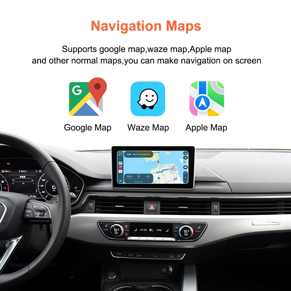 Bonroad OEM Bildschirm-Upgrade-Schnittstellen-Nachrüstsätze für Audi MIB MIB2 System A3 A4 A5 Q2 Q7 Q5L 8V Carplay Android Airplay Modul – Detail 10