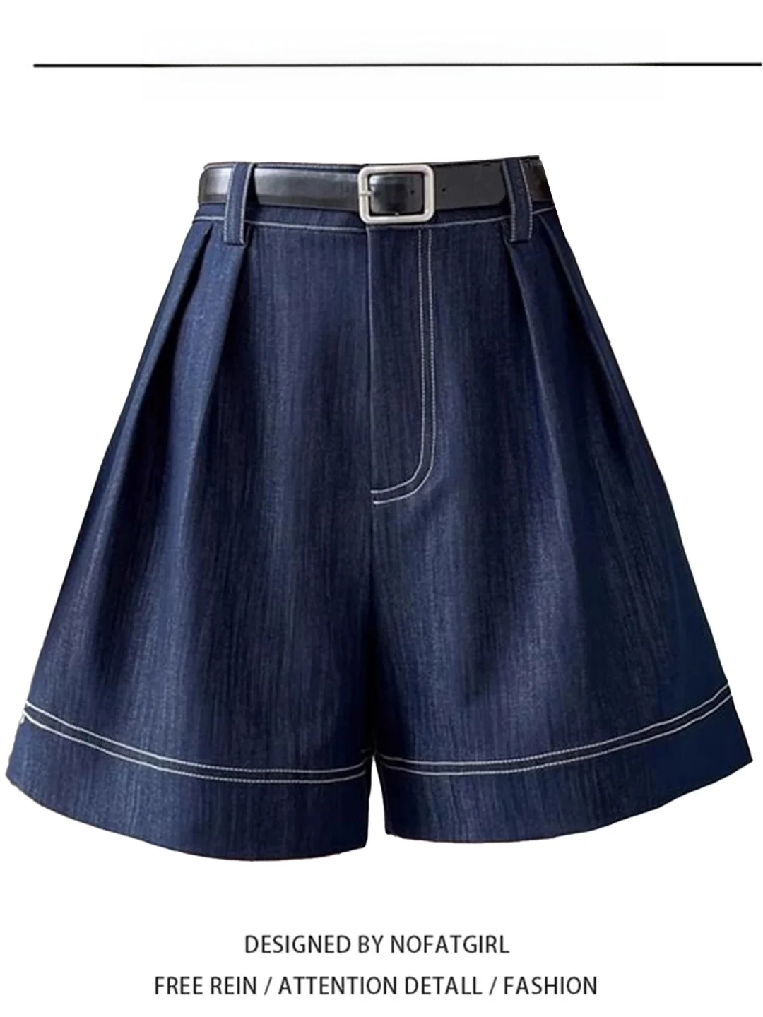 

Стильные темно-синие джинсовые женские летние брюки-кюлоты из ледяного шелка с эффектом похудения, свободного кроя, с высокой талией, укороченные