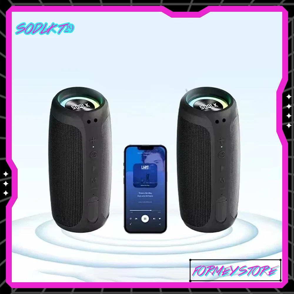 SODLK T29 60W High Power Outdoor Subwoofer Portable Bluetooth Speakers IPX7  Waterproof Deep Bass 3D Stereo Surround Sound Box