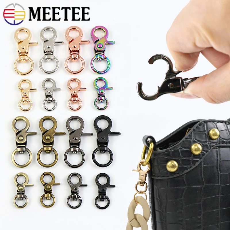 

10/20Pcs 10/13mm Metal Buckles Bag Strap Keychain Swivel Lobster Clasp Handbag Trigger Snap Hook Carabiners Hardware Accessories