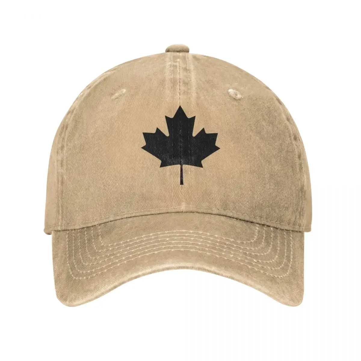 Dark Maple-Leaf Washed Baseball Cap Cool Trucker Hat Summer Men Sport Custom Outdoor All Seasons Travel Adjustable Baseball Caps